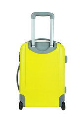 Yellow travel suitcase