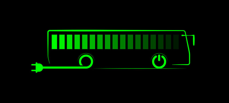 simple electric bus symbol