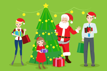 family with christmas