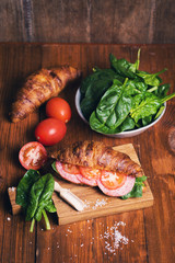 croissant with sausage