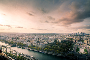 Fototapeta premium View of Paris taken from the Tour Eiffel - France - Europe