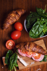 croissant with sausage