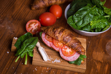 croissant with sausage