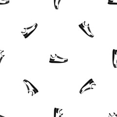 Sneaker pattern seamless black
