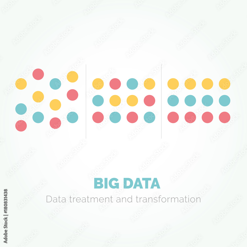 Poster big data minimalistic infographics design vector illustration. analysis finance graph financial busi