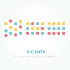 Big Data minimalistic infographics design vector illustration. Analysis Finance Graph Financial Business Chart Flat.