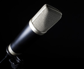 Microphone on black