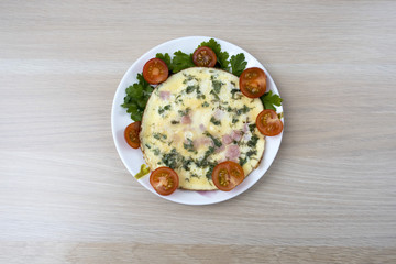 Omelette on a plate