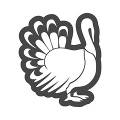 Turkey silhouette icon 