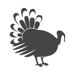 Turkey silhouette icon 