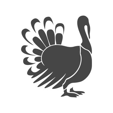 Turkey silhouette icon 