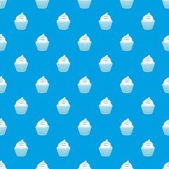 Cupcake pattern seamless blue