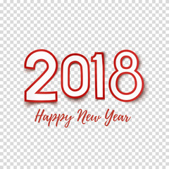 Happy New Year 2018 abstract design template.