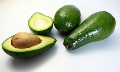 Avocado, white background