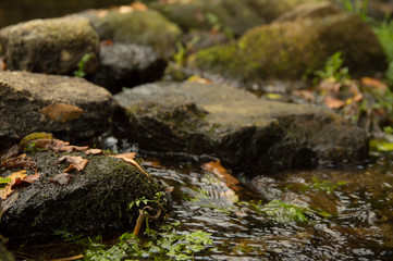 Detail of flowing water