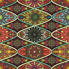 Seamless pattern. Vintage decorative elements. Hand drawn background. Islam, Arabic, Indian, ottoman motifs. Perfect for printing on fabric or paper.
