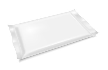 White blank foil food snack pack for chips, candy and other products