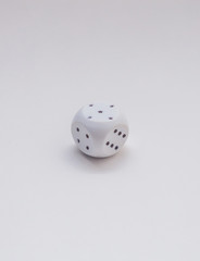 white dice on white background