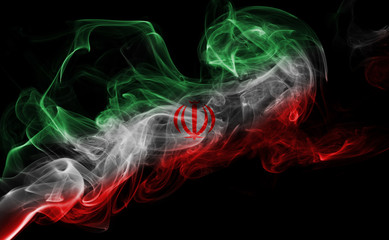 Iran national smoke flag