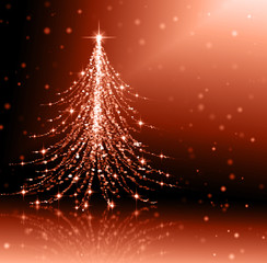 Christmas red Tree background