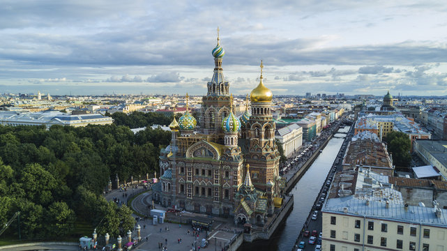 Russia, Saint-Petersburg, The Church of the Resurrection of Christ The Savior on Blood