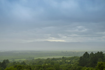 Obraz premium Rainy mountain landscape 1