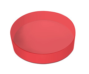 Round red cardboard box for food, cookies and gifts