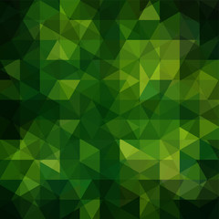 Triangle green vector background. Can be used in cover design, book design, website background. Vector illustration