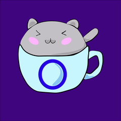 cat in the cup of emotion confirmation