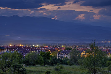 Night panorama of Bansko, Bulgaria 3
