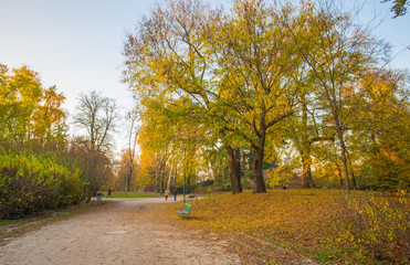 Naklejka premium Autumn in Sempione Park in Milan, Italy.