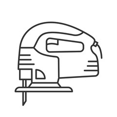 Electric jigsaw linear icon