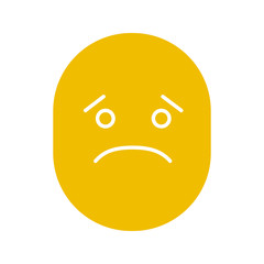 Sad smile glyph color icon
