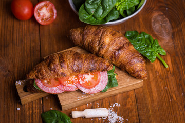 croissant with sausage