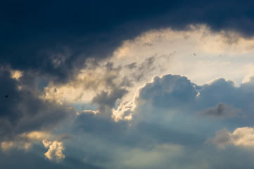 landscape with dramatic light