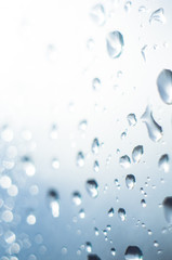 raindrops on the window glass