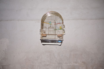 Otranto, Italy - September 03, 2012 : Bird cage