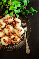 Potato dumplings stuffed with meat