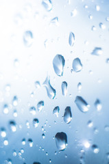 raindrops on the window glass