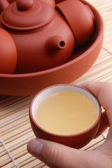 Close-up of traditional Chinese tea