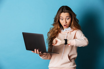 Portrait of a shocked surprised girl