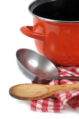 Marmite et ustensiles de cuisine