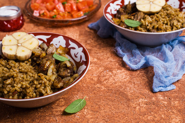 Rice with spices and meat