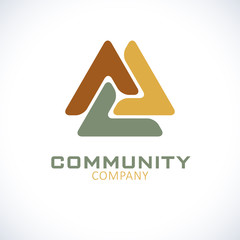 Business icon logo sign. Community sign design