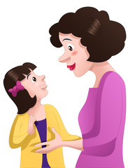 buying cloth for her daughter