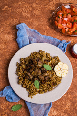 Rice with spices and meat