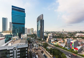Tuinposter Jakarta business district. © jakartatravel