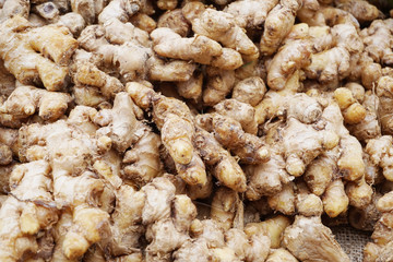 small africa ginger roots background