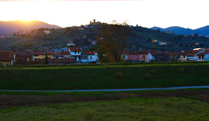 village in the evening light