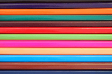 Closed up color pencil like a color bar